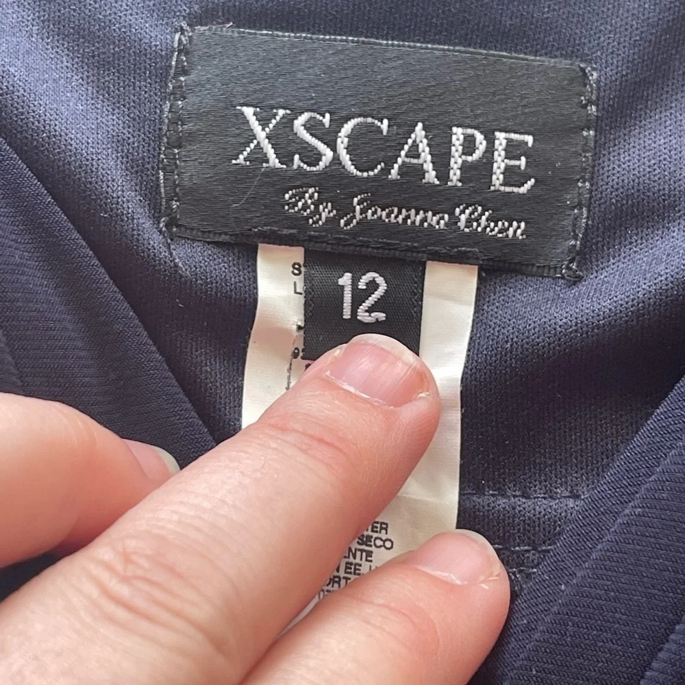 Xscape navy blue formal maxi dress